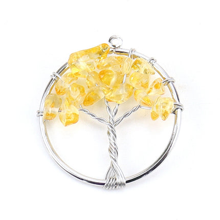 Set De 5 Colgantes Con Árbol De La Vida Hecho De Piedras Naturales