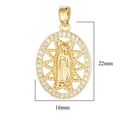 4PCS Set De Colgantes Elegantes Con Diferentes Imágenes De Virgen María