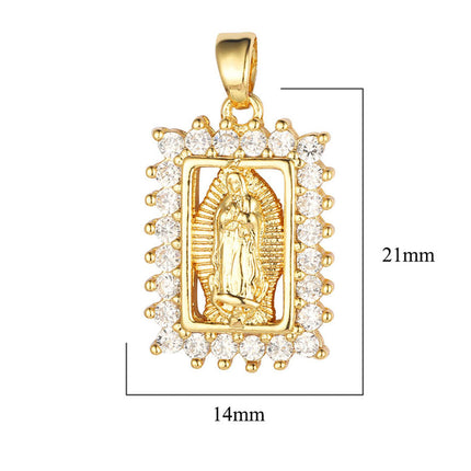4PCS Set De Colgantes Elegantes Con Diferentes Imágenes De Virgen María