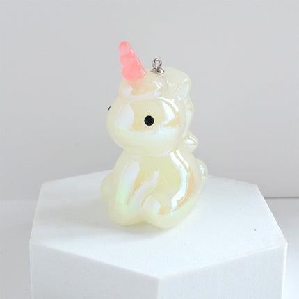 5PCS Set De Colgantes Con Diseño De Unicornio En Colores Degradados