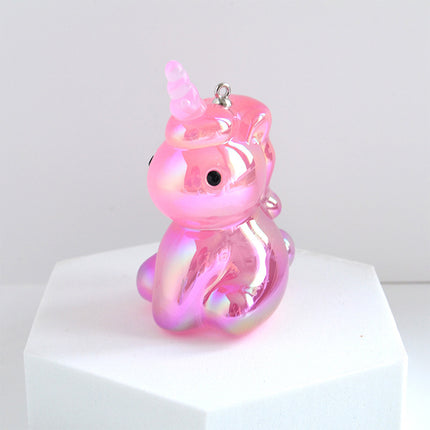 5PCS Set De Colgantes Con Diseño De Unicornio En Colores Degradados