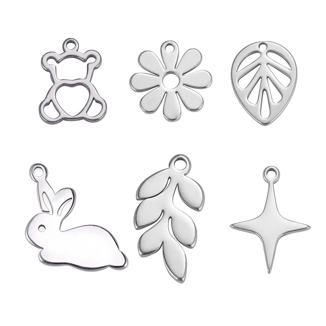 6PCS Set De Colgantes Estilo Minimalista, Con Formas Divertidas