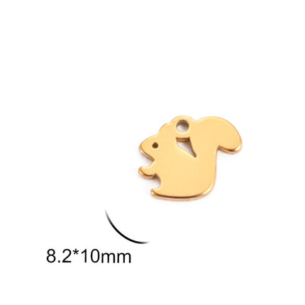 Set De 5 Colgantes Dorados Con Formas Únicas: Animalitos Divertidos