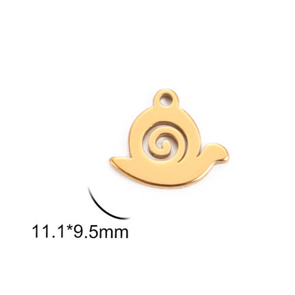 Set De 5 Colgantes Dorados Con Formas Únicas: Animalitos Divertidos