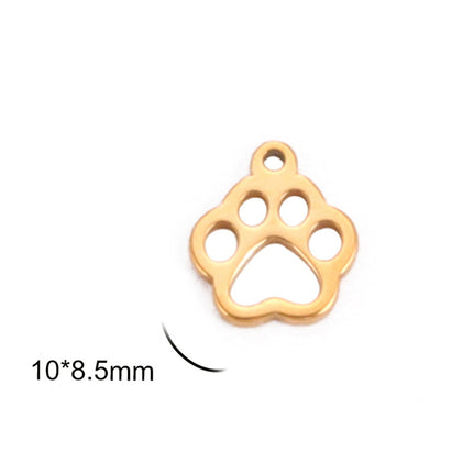 Set De 5 Colgantes Dorados Con Formas Únicas: Animalitos Divertidos