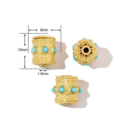 Set De 4 Colgantes De Cobre Estilo Antiguo Rosario Accesorios De Joyería