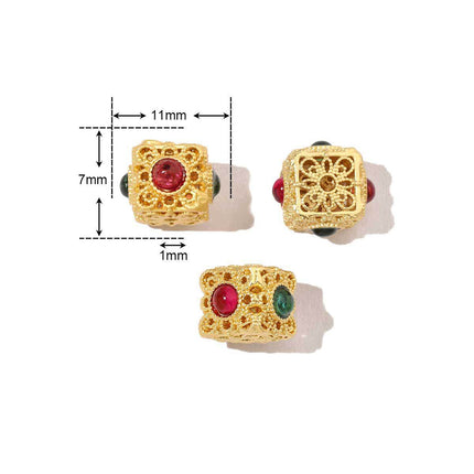 Set De 4 Colgantes De Cobre Estilo Antiguo Rosario Accesorios De Joyería