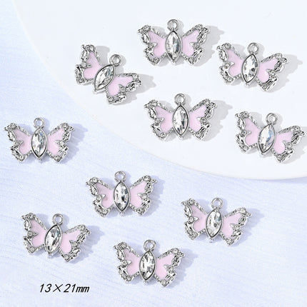 5PCS Set De Colgantes Elegantes De Aleación: Luna, Mariposa, Estrellas