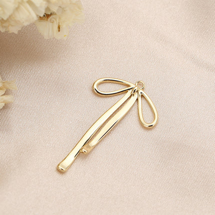 4PCS Set Colgantes de Lazo Dorado, Diferentes Estilos, Acero Inoxidable