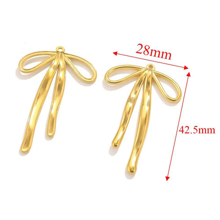 4PCS Set Colgantes De Acero Inoxidable Lazo Dorado Diferentes Diseños