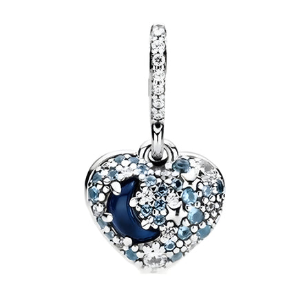 Set 6 Colgantes de Aleación, Serie Azul con Elegante Diseño de Esfera