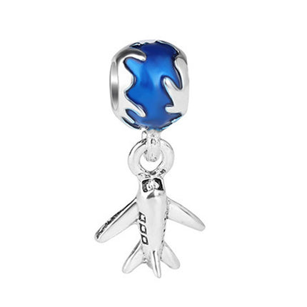 Set 6 Colgantes de Aleación, Serie Azul con Elegante Diseño de Esfera